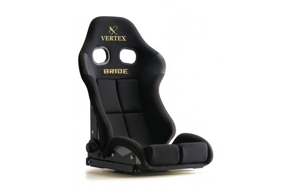 Vertex X Bride Stradia III Seat; Black with Gold Logo; FRP Silver Back
