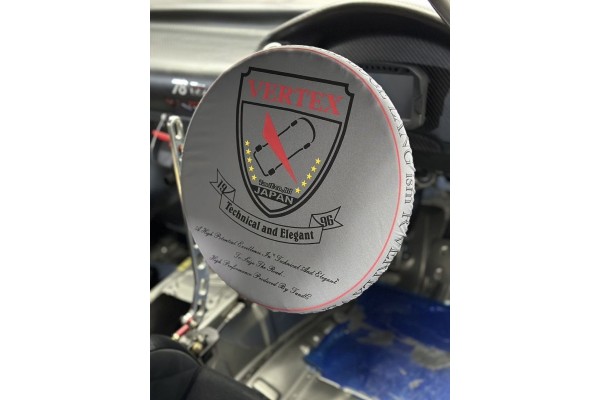 Vertex Steering Wheel Cover; Grey
