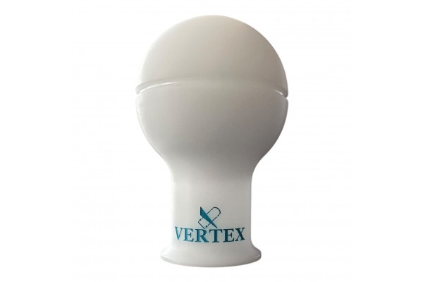 Vertex Monochrome Shift Knob; White with Vertea Blue Logo