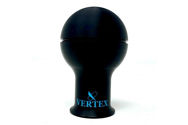 Vertex Monochrome Shift Knob; Black with Vertea Blue Logo