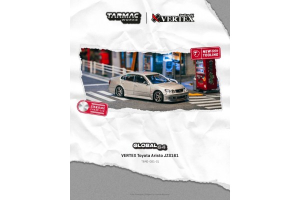 Tarmac Works x Vertex Toyota JZS161 Aristo; Silver