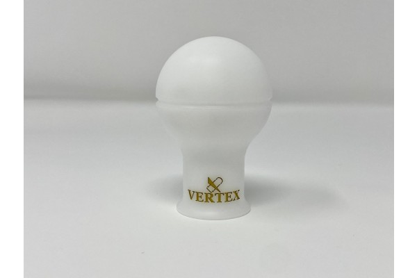 Vertex Monochrome Shift Knob; White with Gold Logo