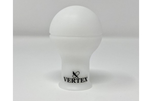 Vertex Monochrome Shift Knob; White with Black Logo