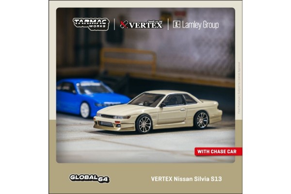 Tarmac Works x Vertex x Lamley Group Special Edition Nissan S13 (White Gold)