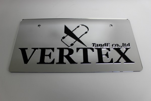 Vertex Laser Etched License Plate Covers (Chrome)