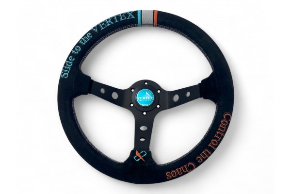 Vertex Slide Steering Wheel; Suede; 330mm x 90mm Deep