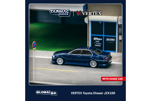 Tarmac Works x Vertex Toyota Chaser JZX100 (Blue) 