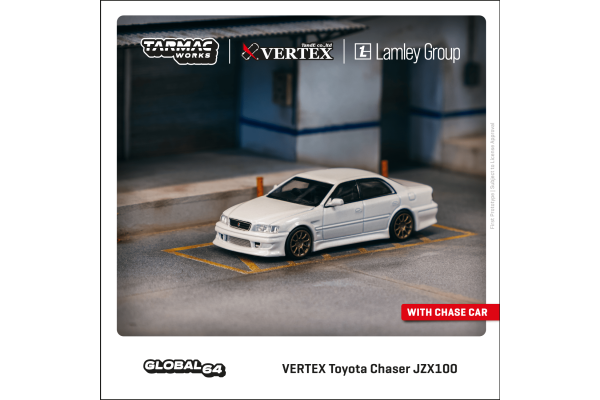 Tarmac Works x Vertex x Lamley Group Toyota Chaser JZX100 (White) 