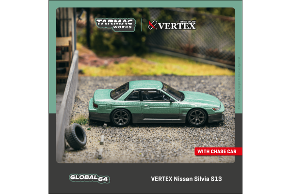 Tarmac Works x Vertex Nissan S13 Silvia (Green/Grey)
